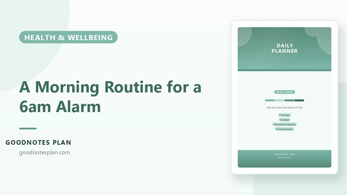 A Morning Routine That Survives a 6am Alarm
