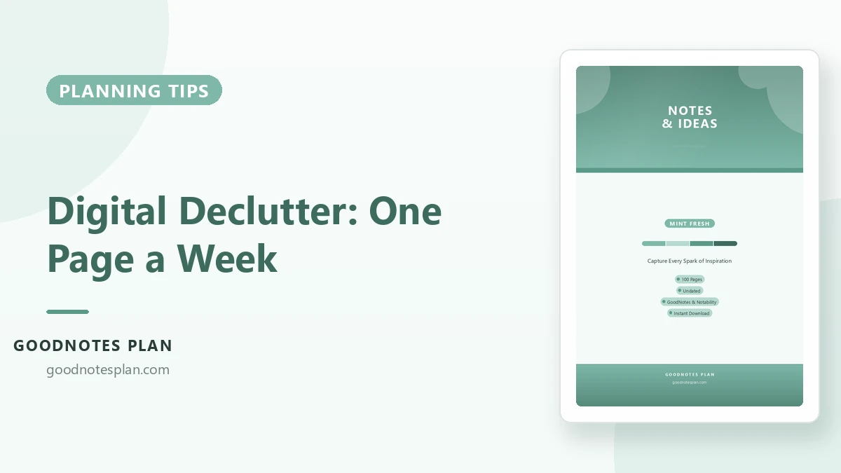 Digital Declutter: One Page a Week