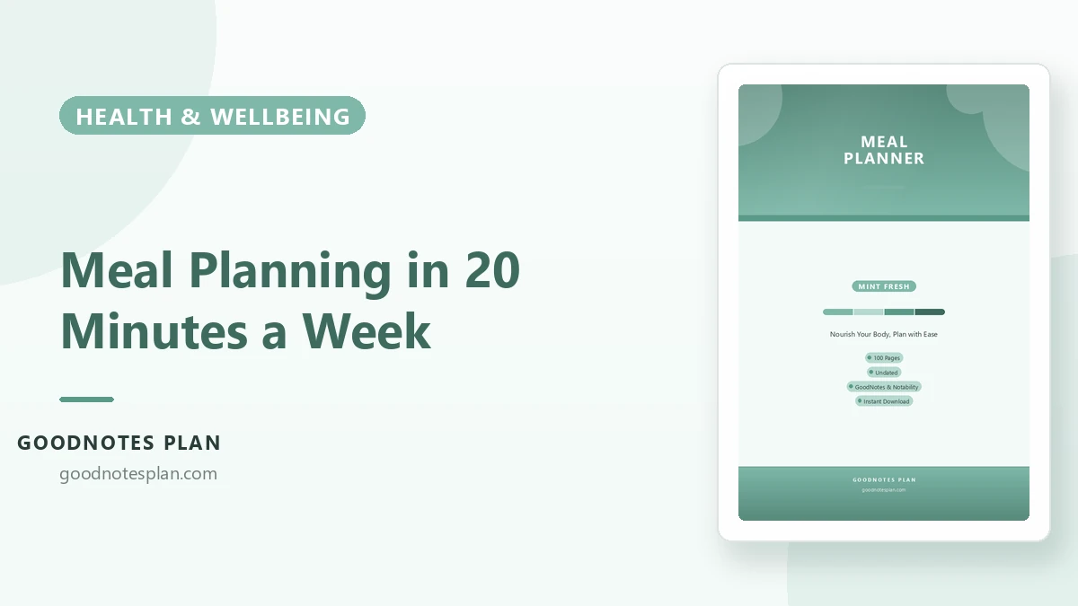 Meal Planning in 20 Minutes a Week