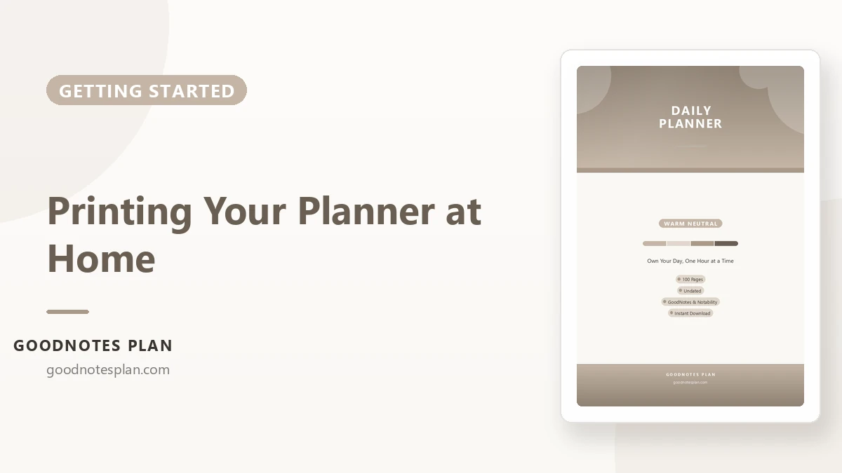 Printing Your Digital Planner at Home (Without Wasting Paper)