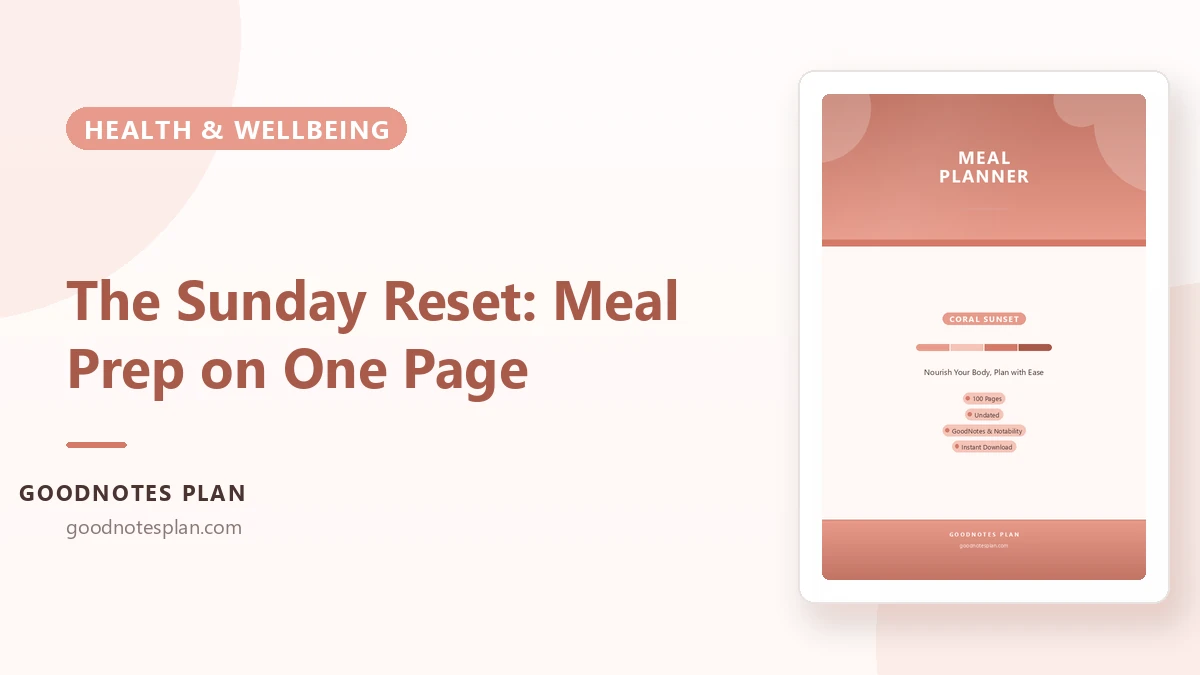 The Sunday Reset: Meal Prep on One Page