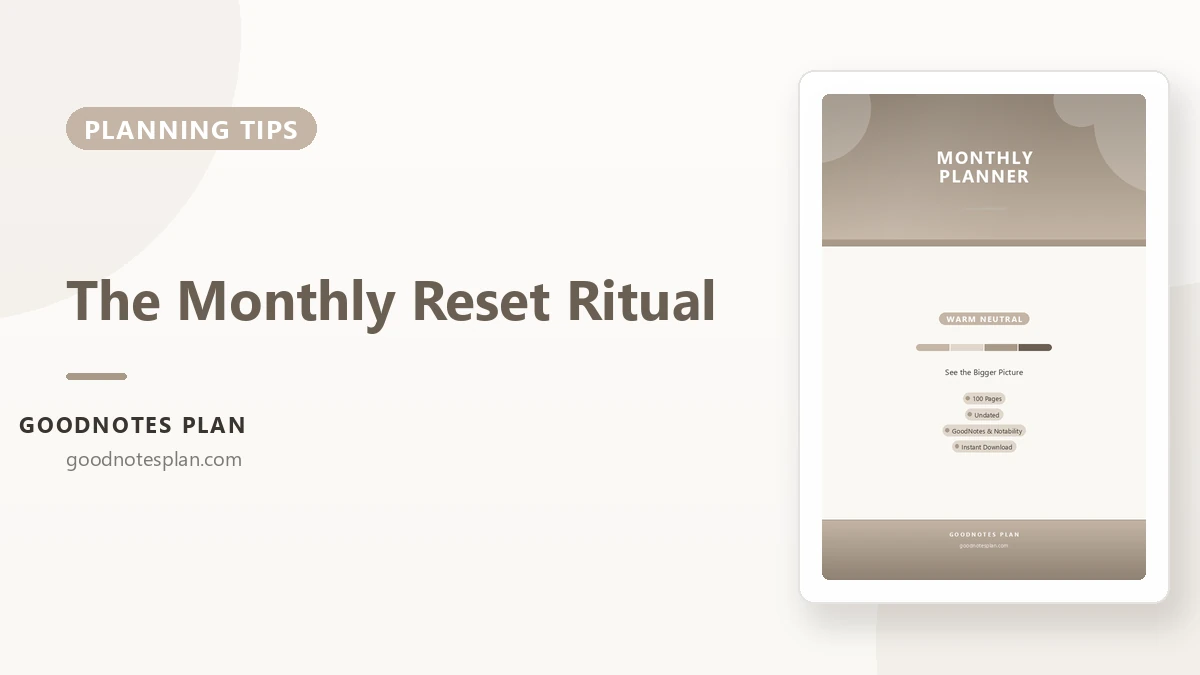 The Monthly Reset Ritual