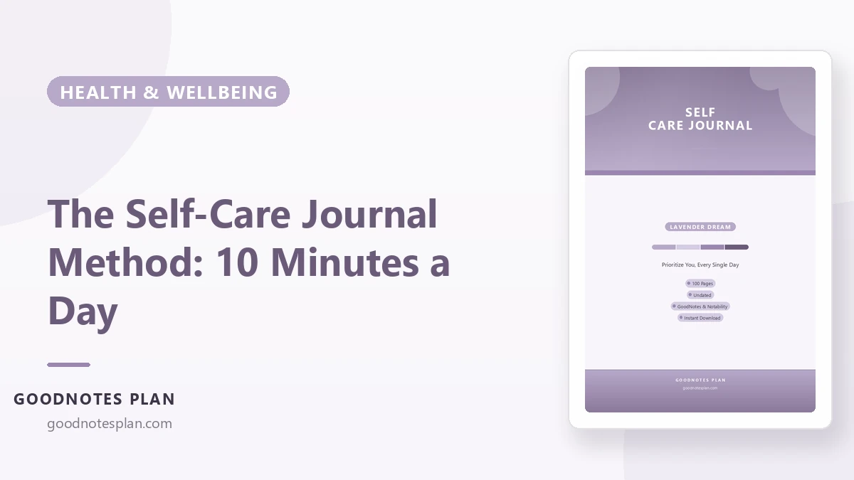 The Self-Care Journal Method: 10 Minutes a Day