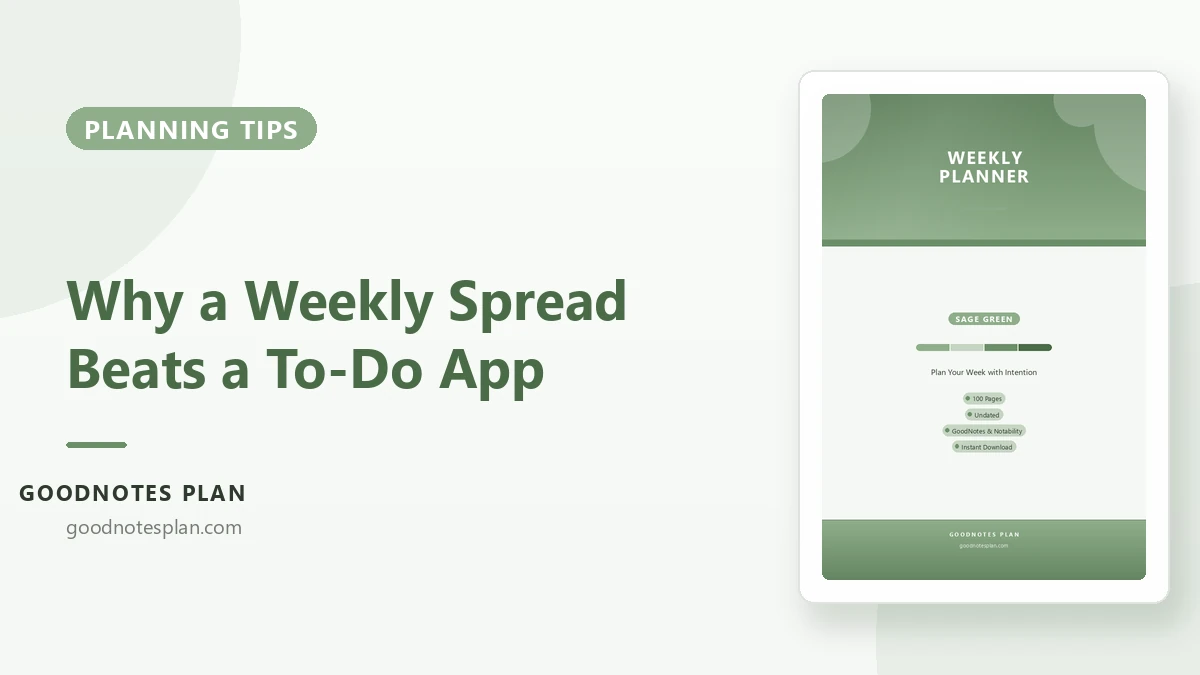 Why a Weekly Spread Beats a To-Do App