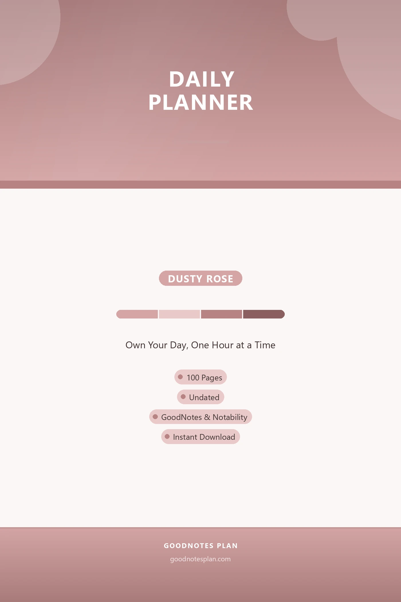 Daily Planner — Dusty Rose cover