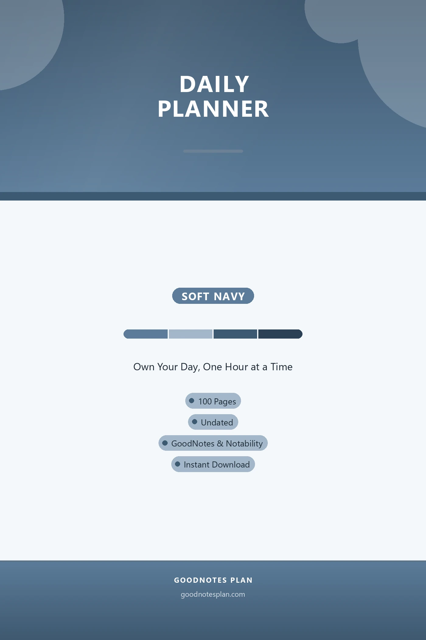 Daily Planner — Soft Navy cover
