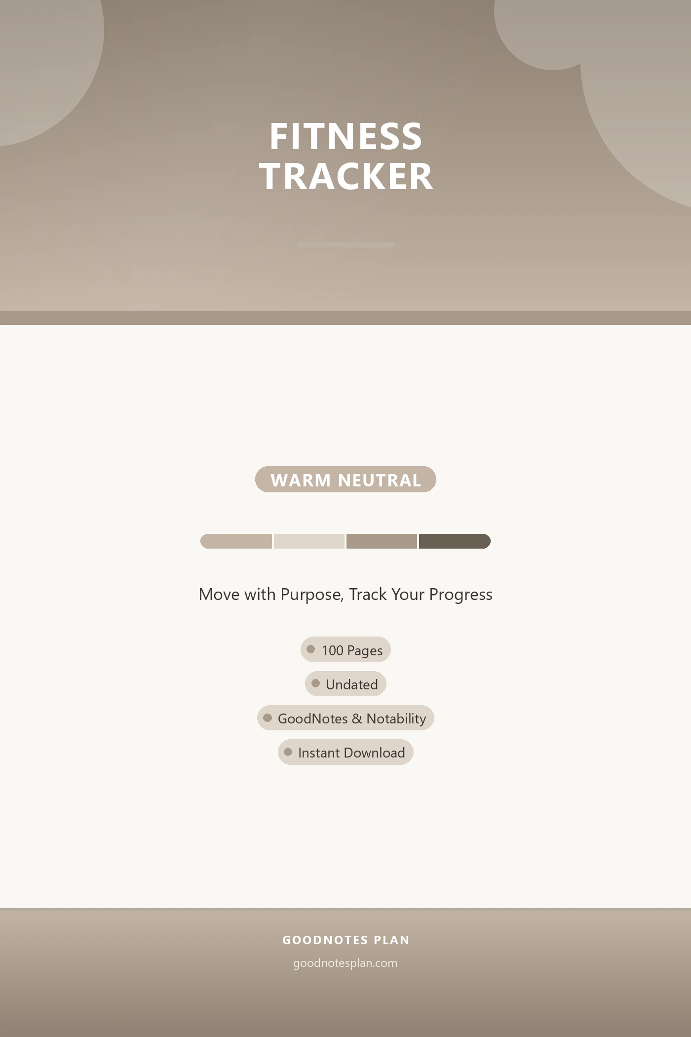Fitness Tracker — Warm Neutral cover