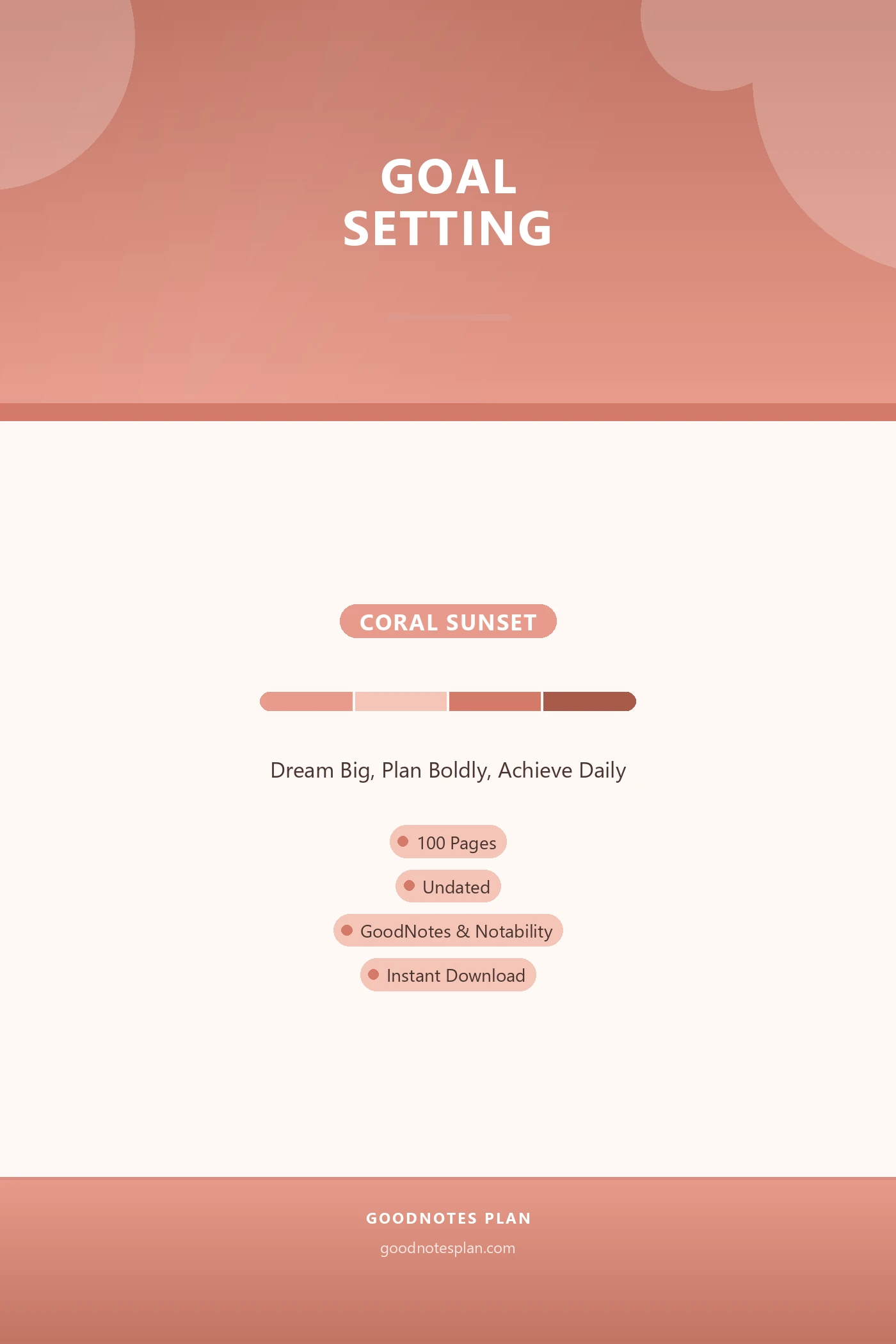 Goal Setting — Coral Sunset cover