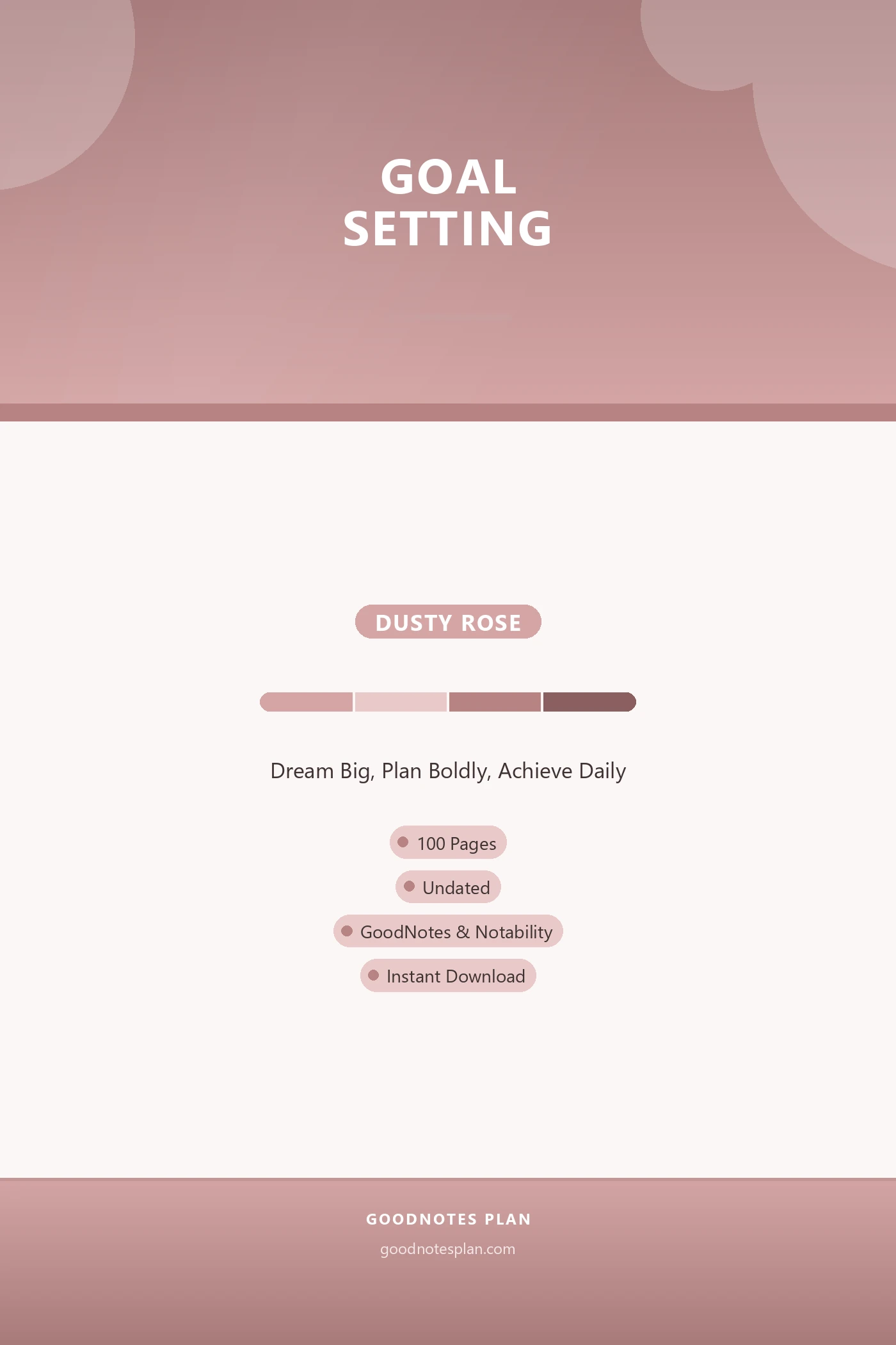 Goal Setting — Dusty Rose cover