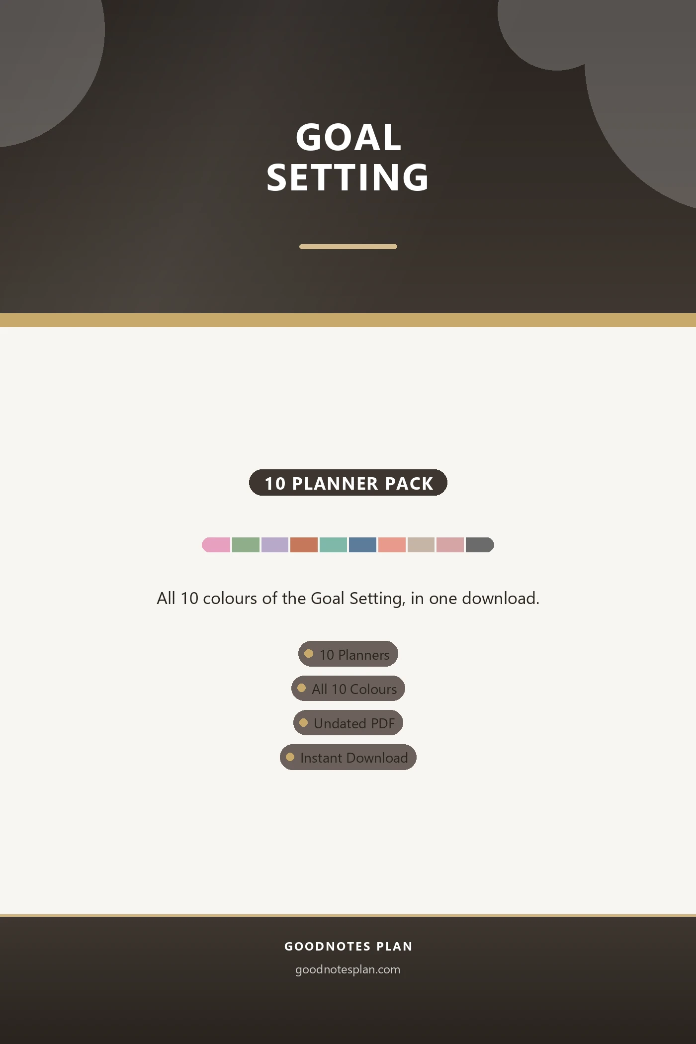 Goal Setting — Full Color Pack (10 planners) cover