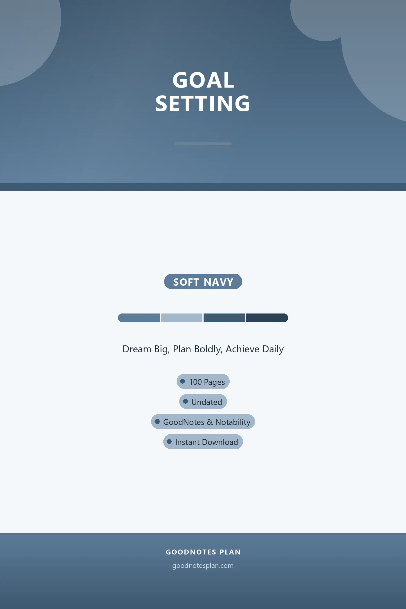 Goal Setting — Soft Navy cover