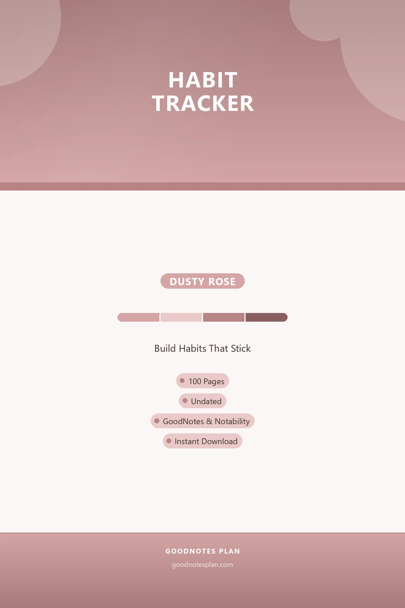 Habit Tracker — Dusty Rose cover