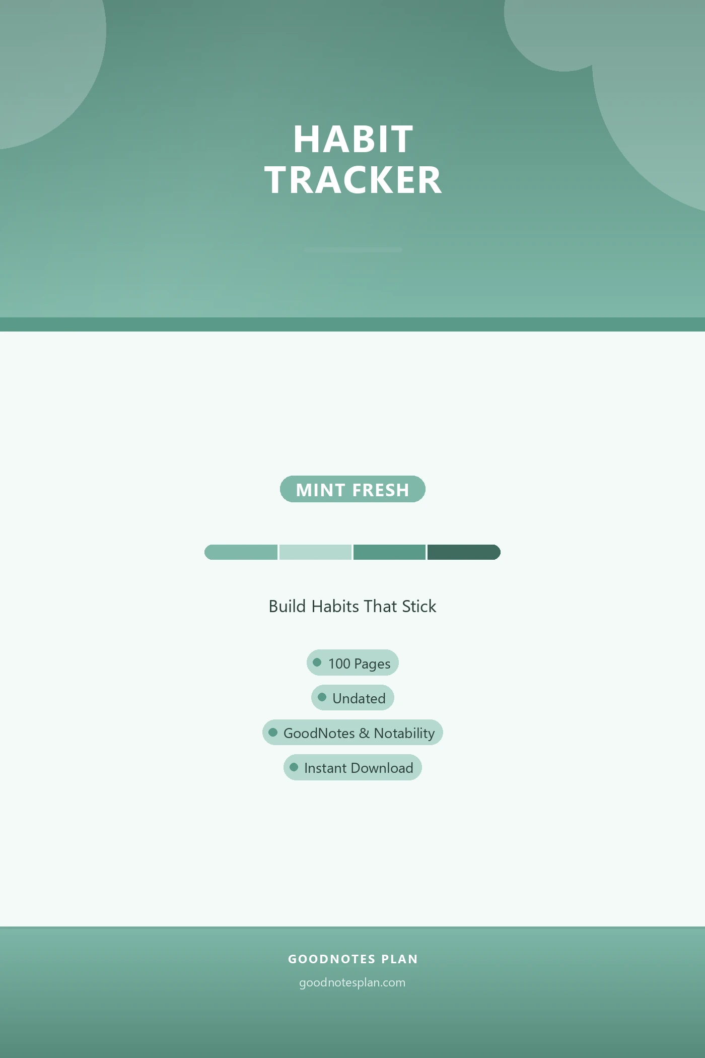 Habit Tracker — Mint Fresh cover