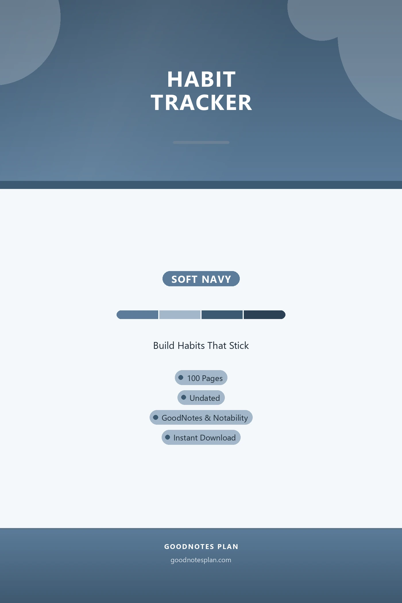 Habit Tracker — Soft Navy cover