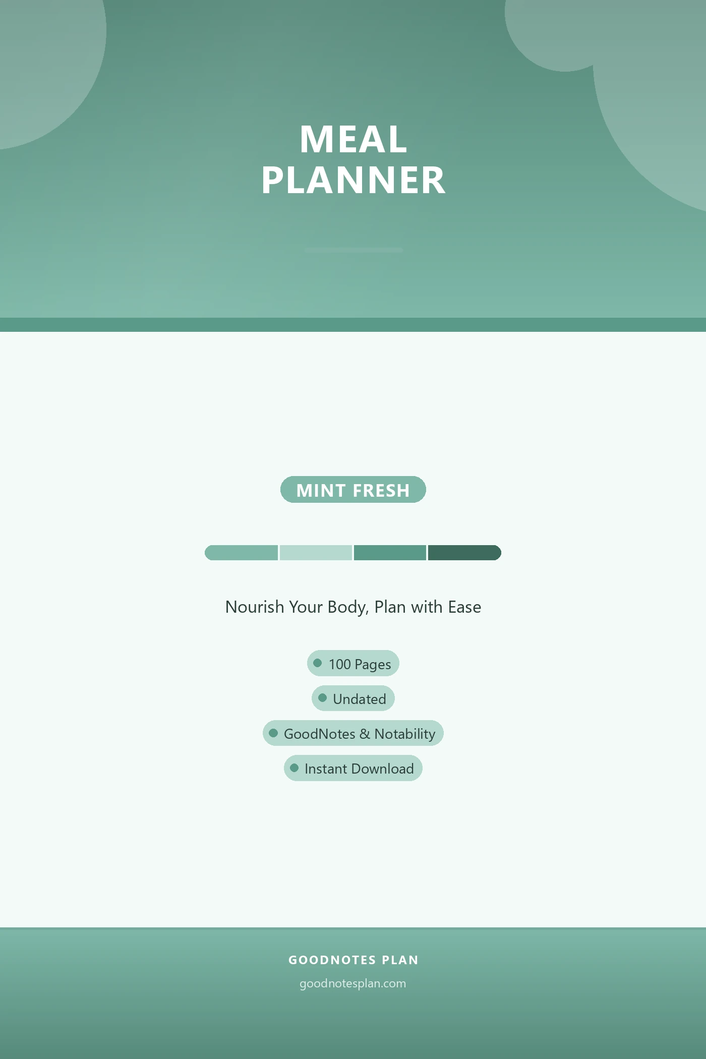 Meal Planner — Mint Fresh cover