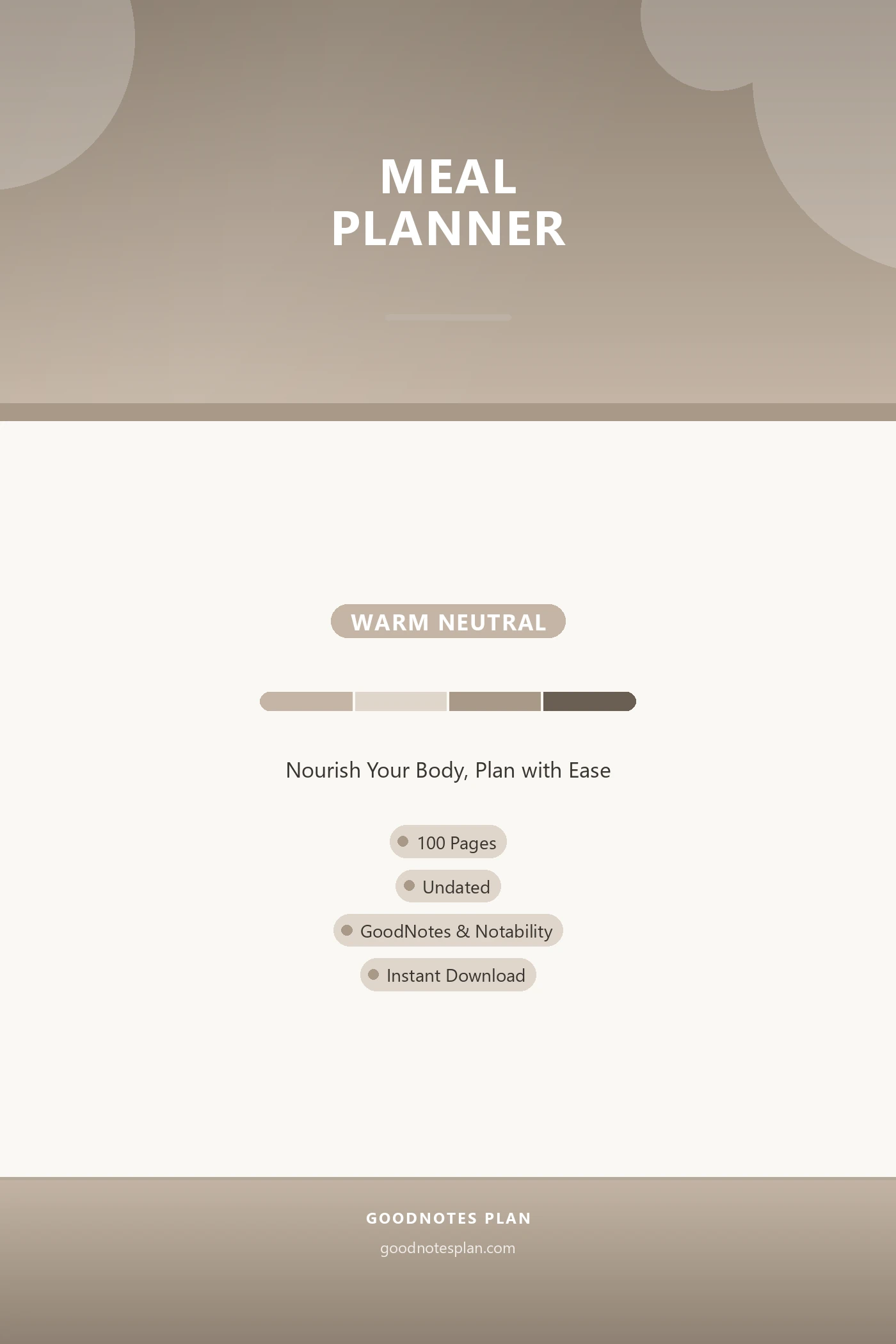 Meal Planner — Warm Neutral cover