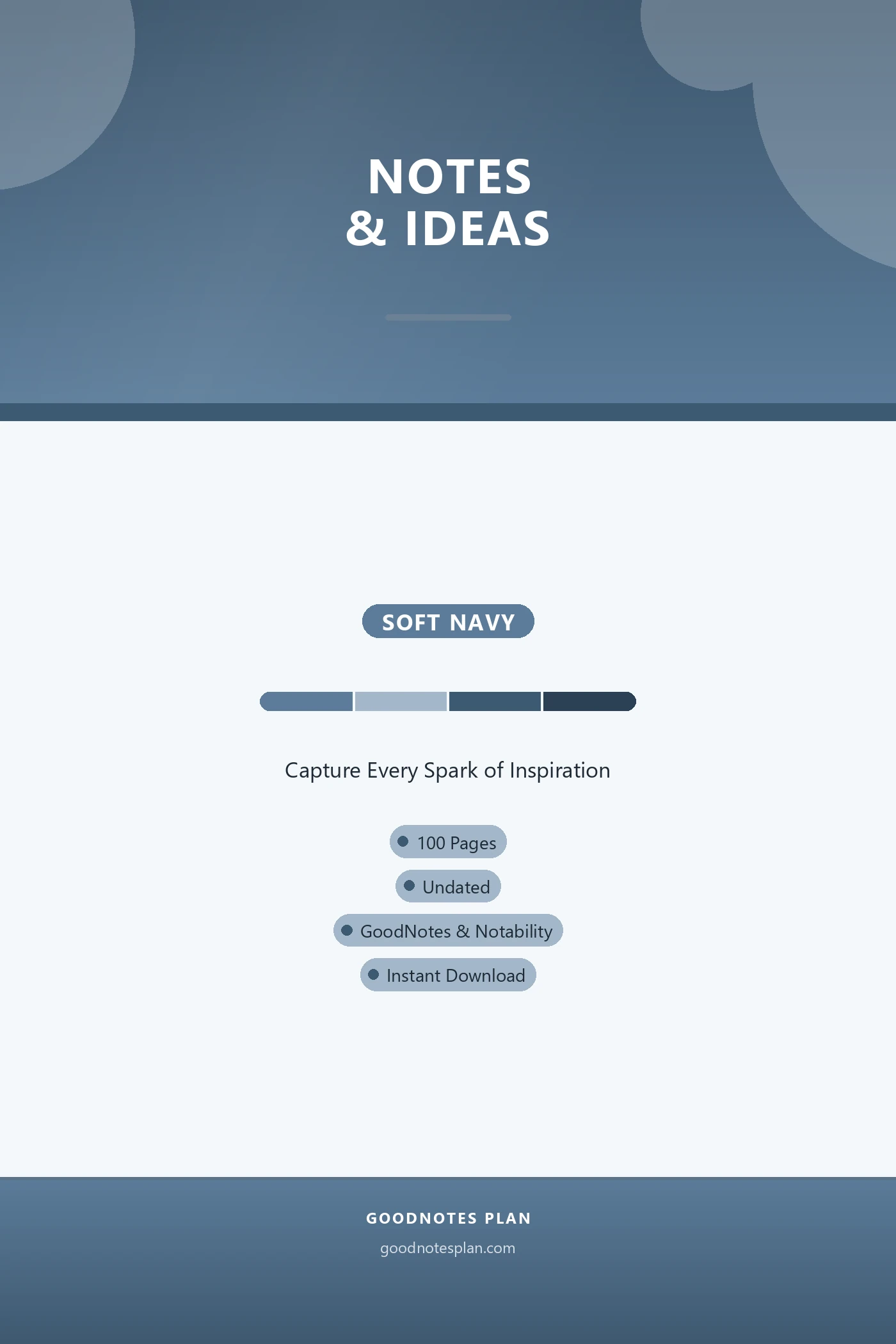 Notes & Ideas — Soft Navy cover