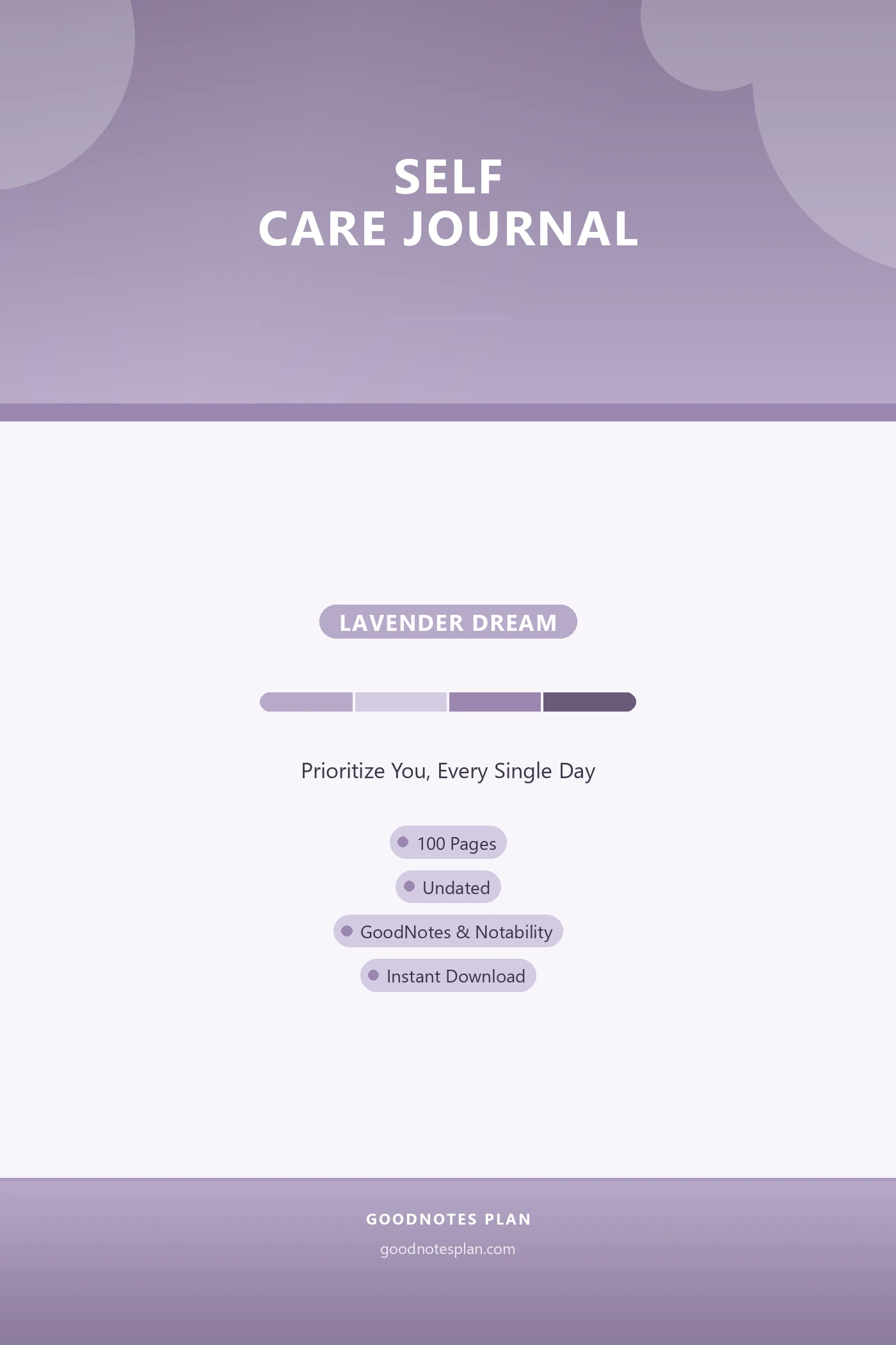 Self Care Journal — Lavender Dream cover