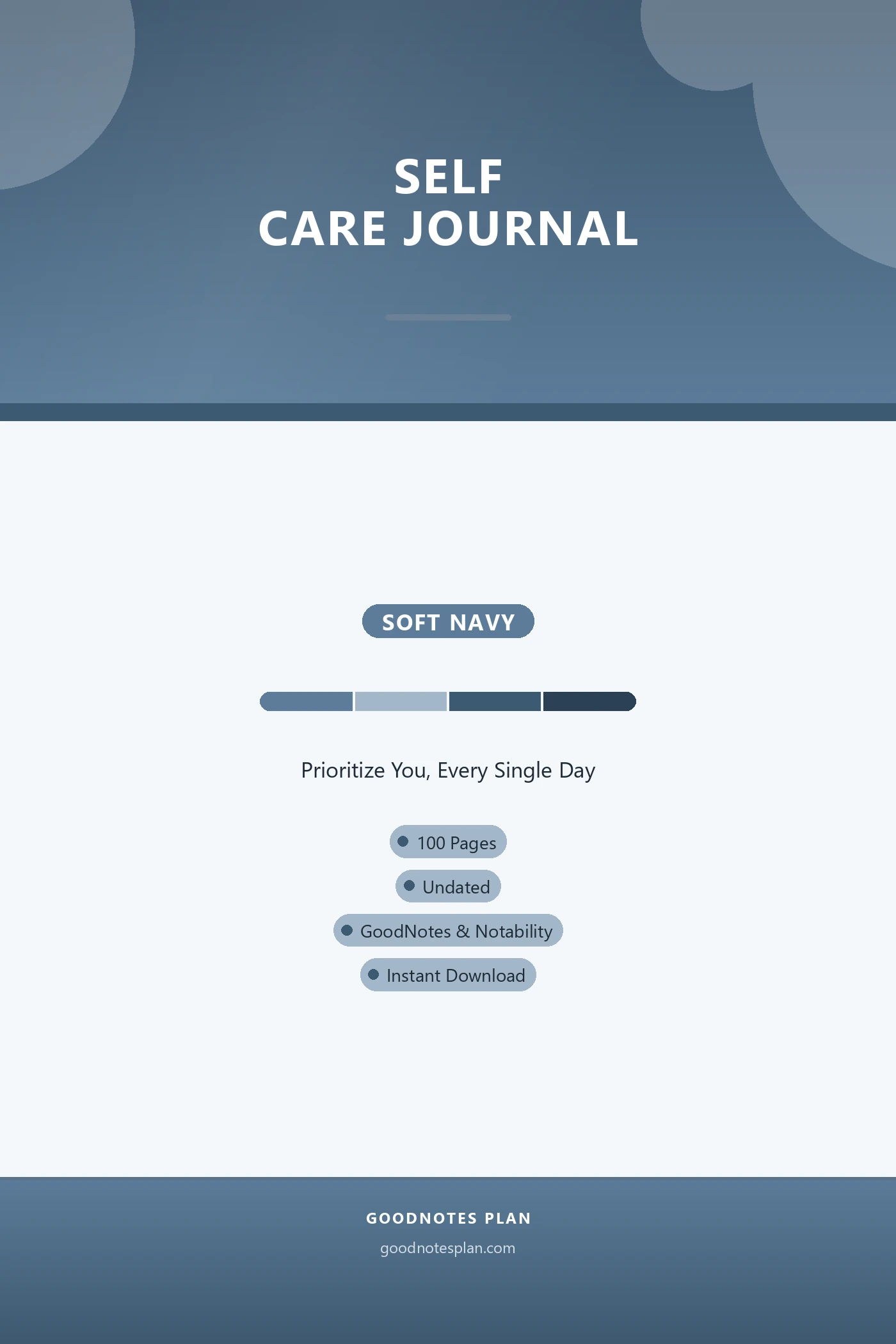 Self Care Journal — Soft Navy cover