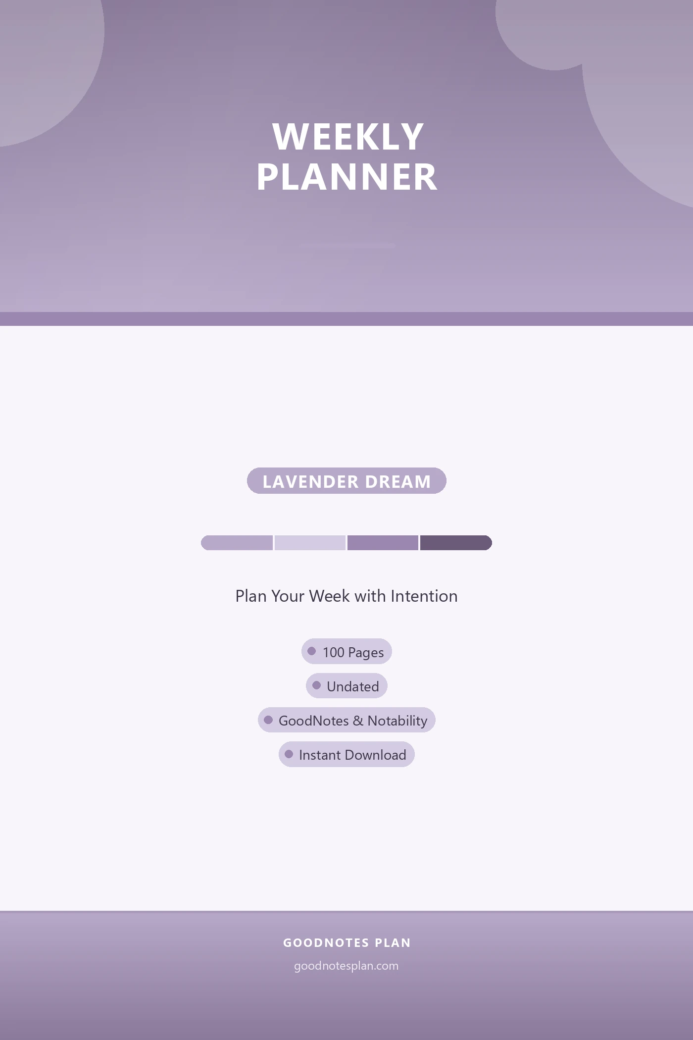 Weekly Planner — Lavender Dream cover