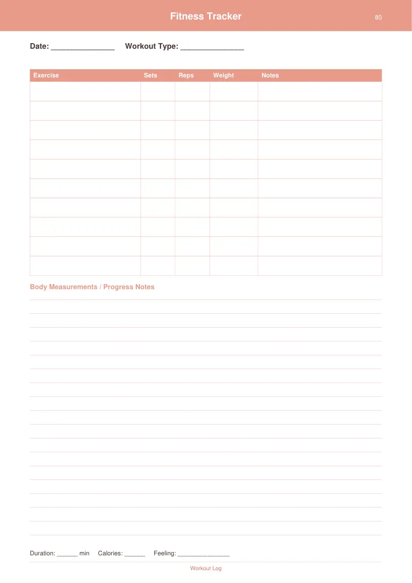 Fitness Tracker — Coral Sunset — page 4 preview