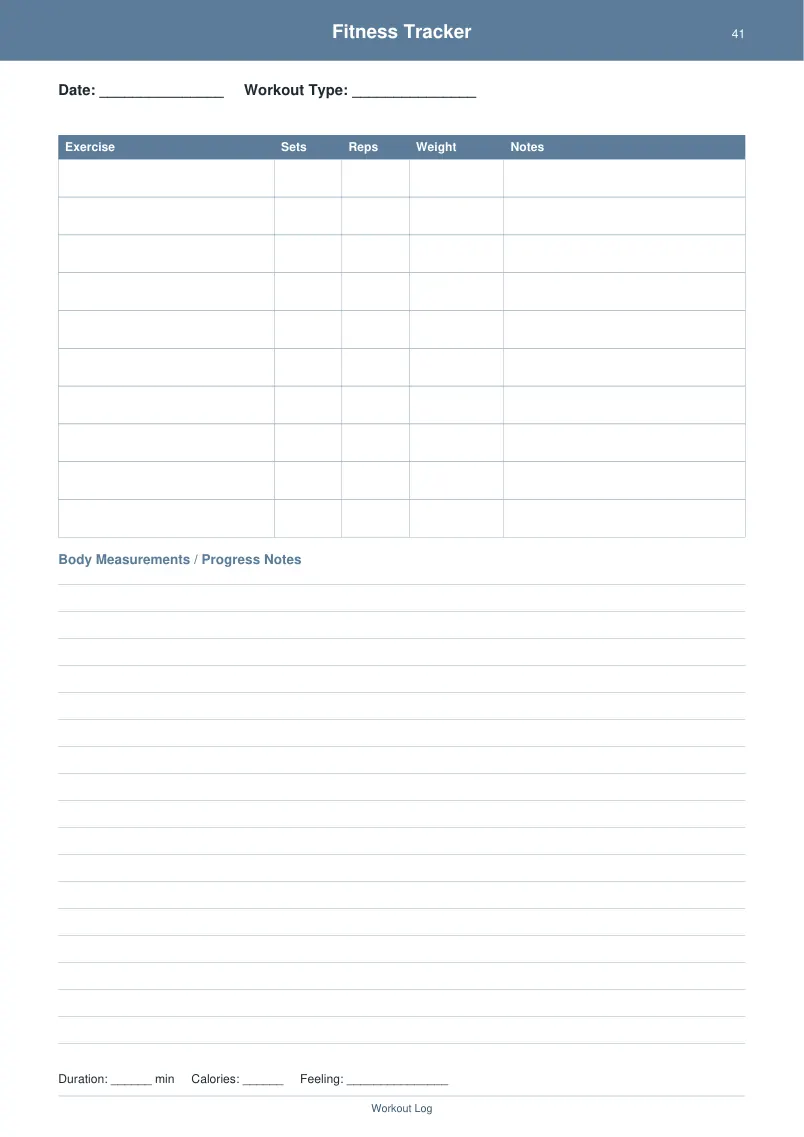 Fitness Tracker — Soft Navy — page 2 preview