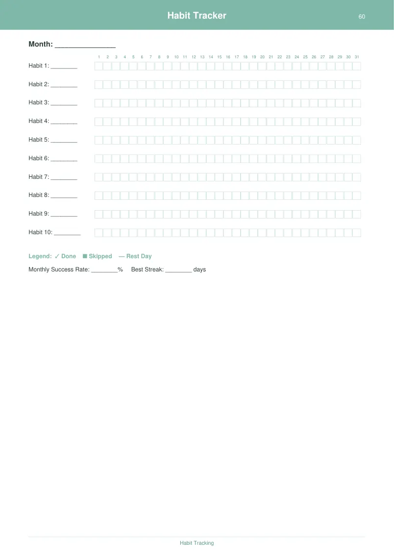 Meal Planner — Mint Fresh — page 3 preview