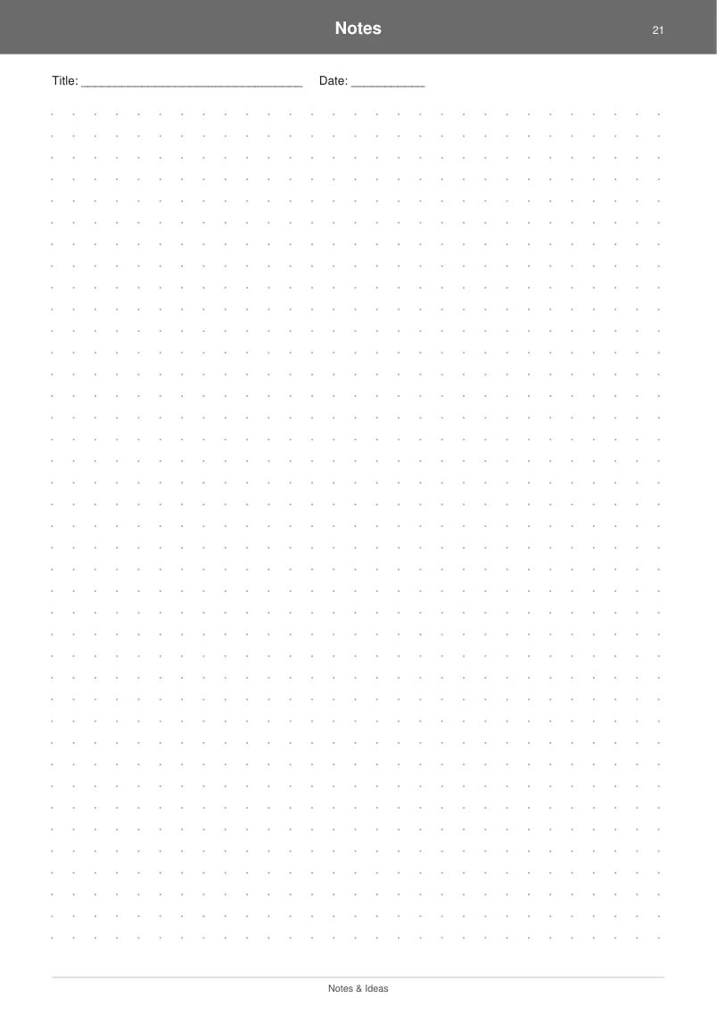 Notes & Ideas — Charcoal Minimal — page 1 preview