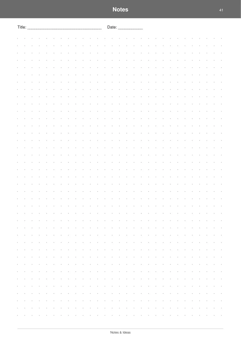 Notes & Ideas — Charcoal Minimal — page 2 preview