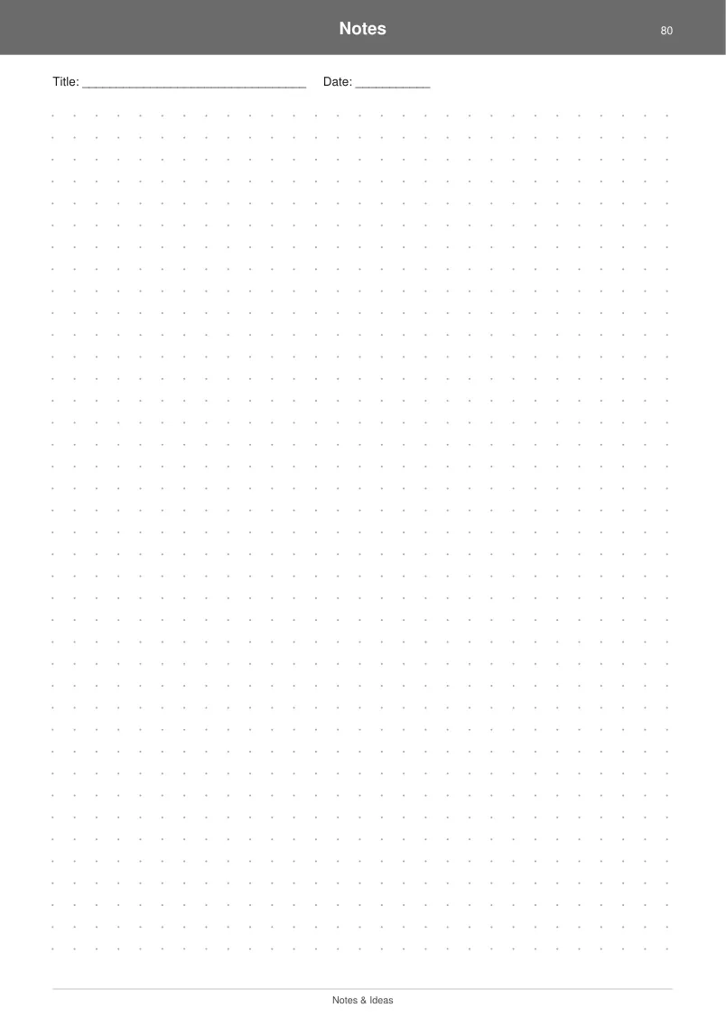 Notes & Ideas — Charcoal Minimal — page 4 preview