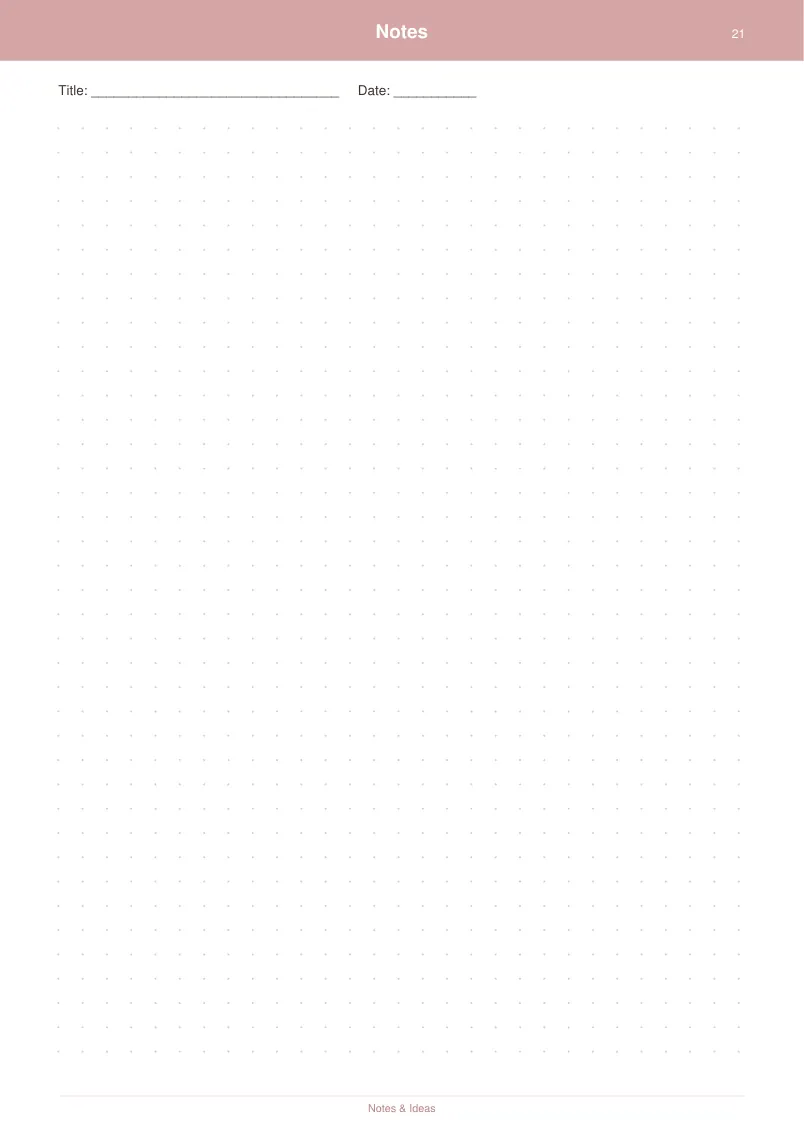 Notes & Ideas — Dusty Rose — page 1 preview