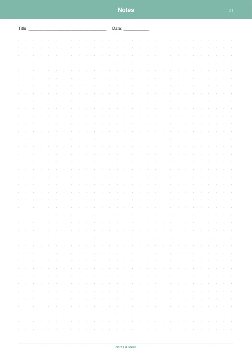 Notes & Ideas — Mint Fresh — page 1 preview