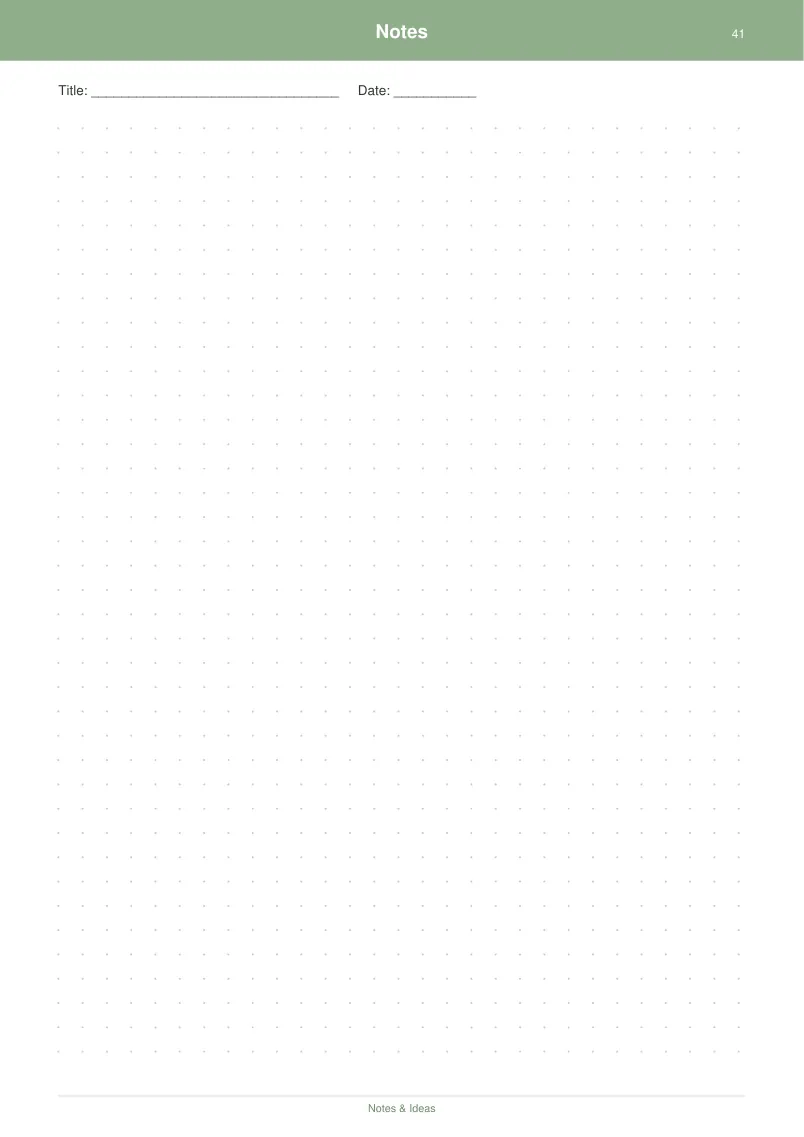 Notes & Ideas — Sage Green — page 2 preview