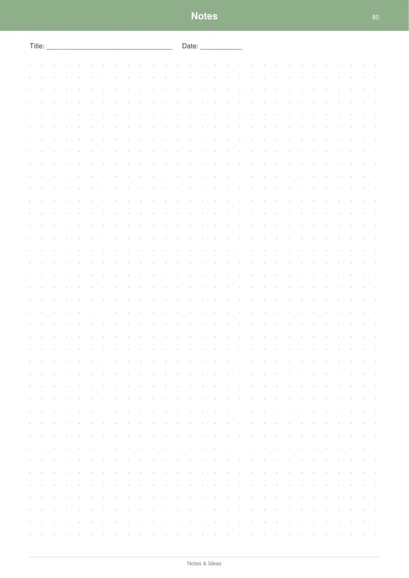 Notes & Ideas — Sage Green — page 4 preview