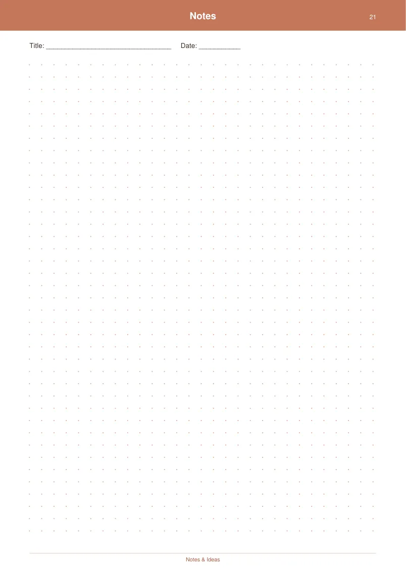 Notes & Ideas — Terracotta Warm — page 1 preview