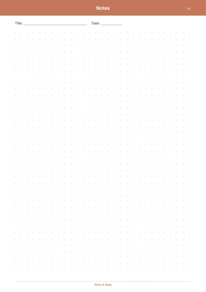Notes & Ideas — Terracotta Warm — page 2 preview