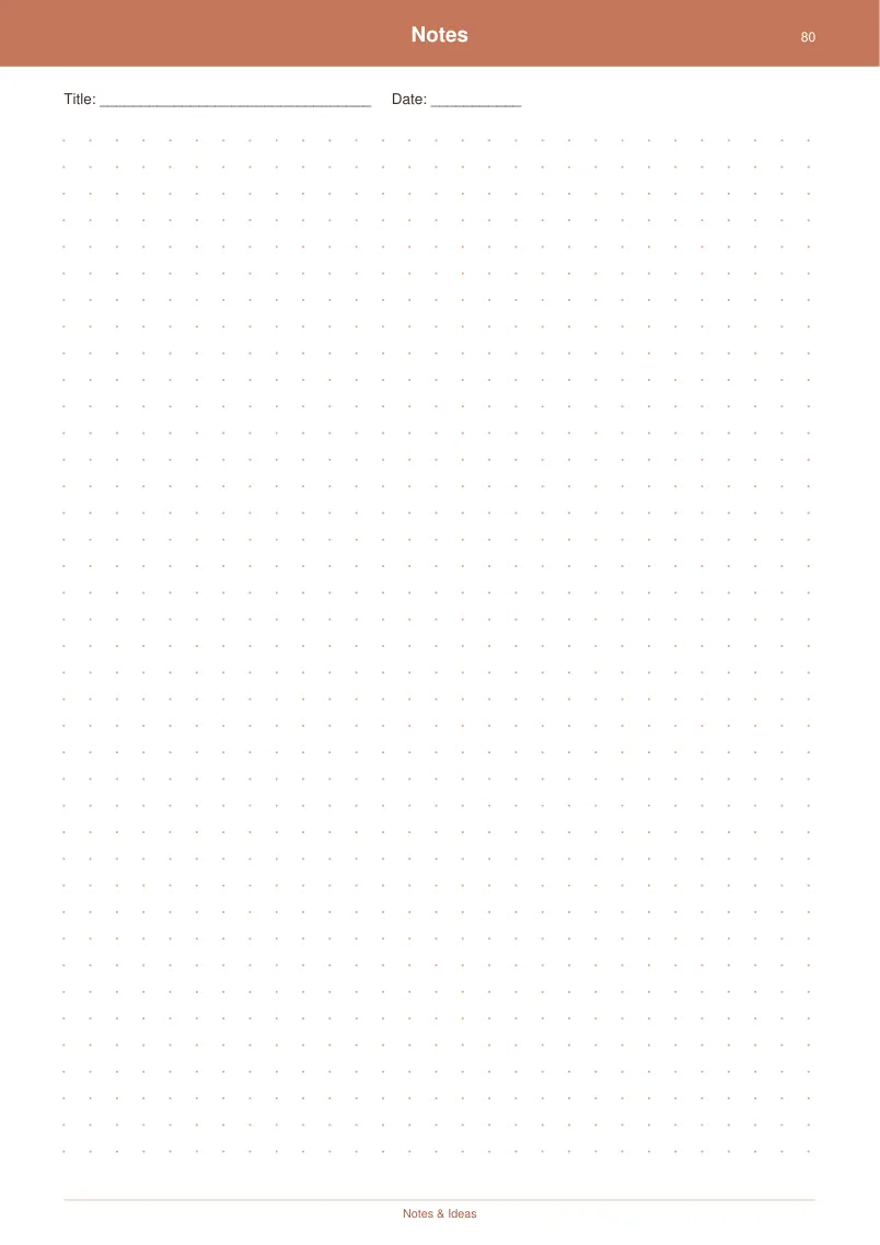 Notes & Ideas — Terracotta Warm — page 4 preview