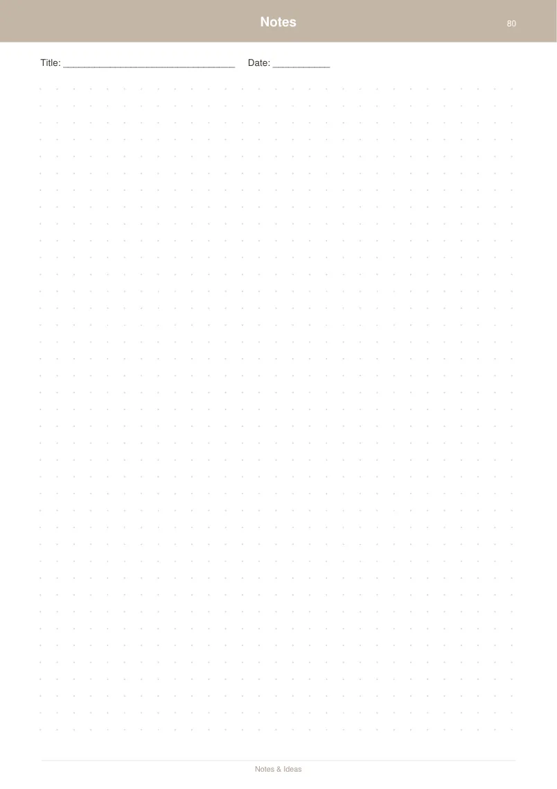Notes & Ideas — Warm Neutral — page 4 preview