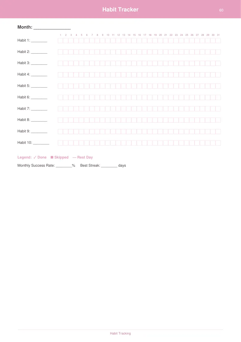 Self Care Journal — Blush Pink — page 3 preview