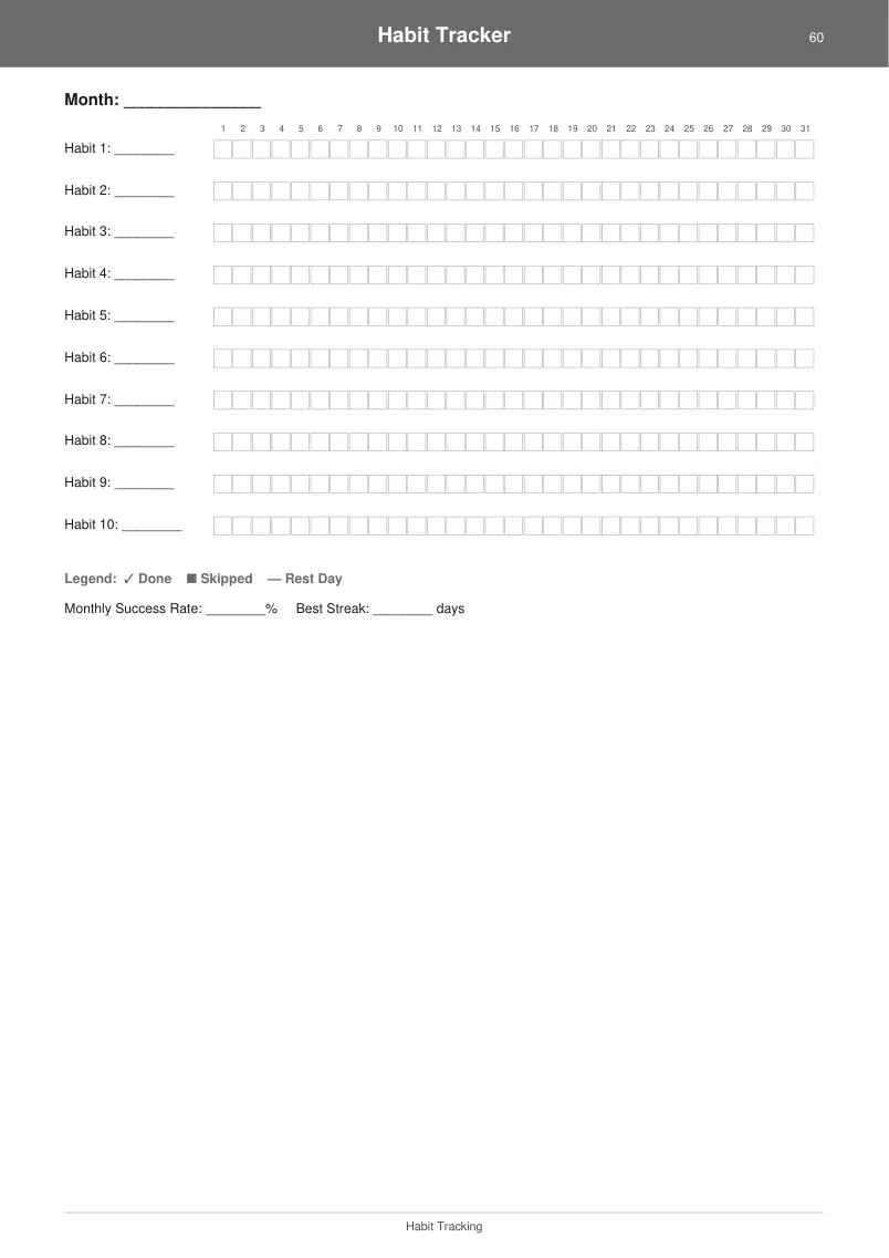 Self Care Journal — Charcoal Minimal — page 3 preview