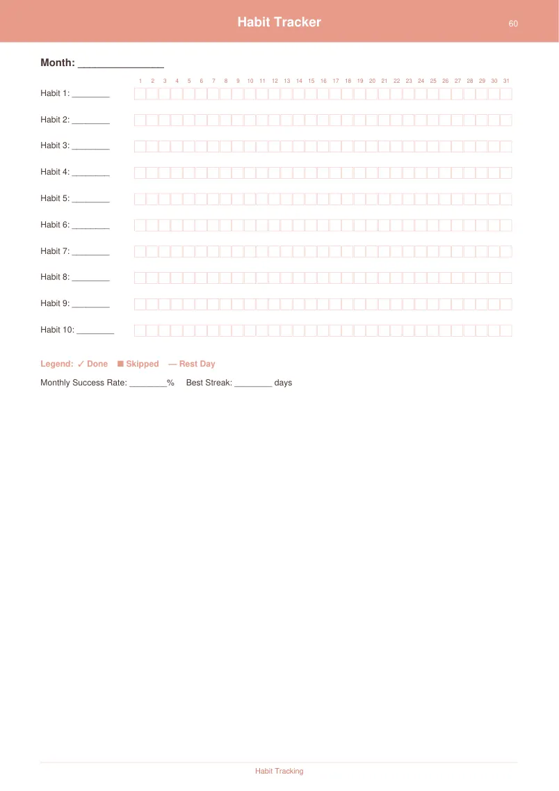 Self Care Journal — Coral Sunset — page 3 preview